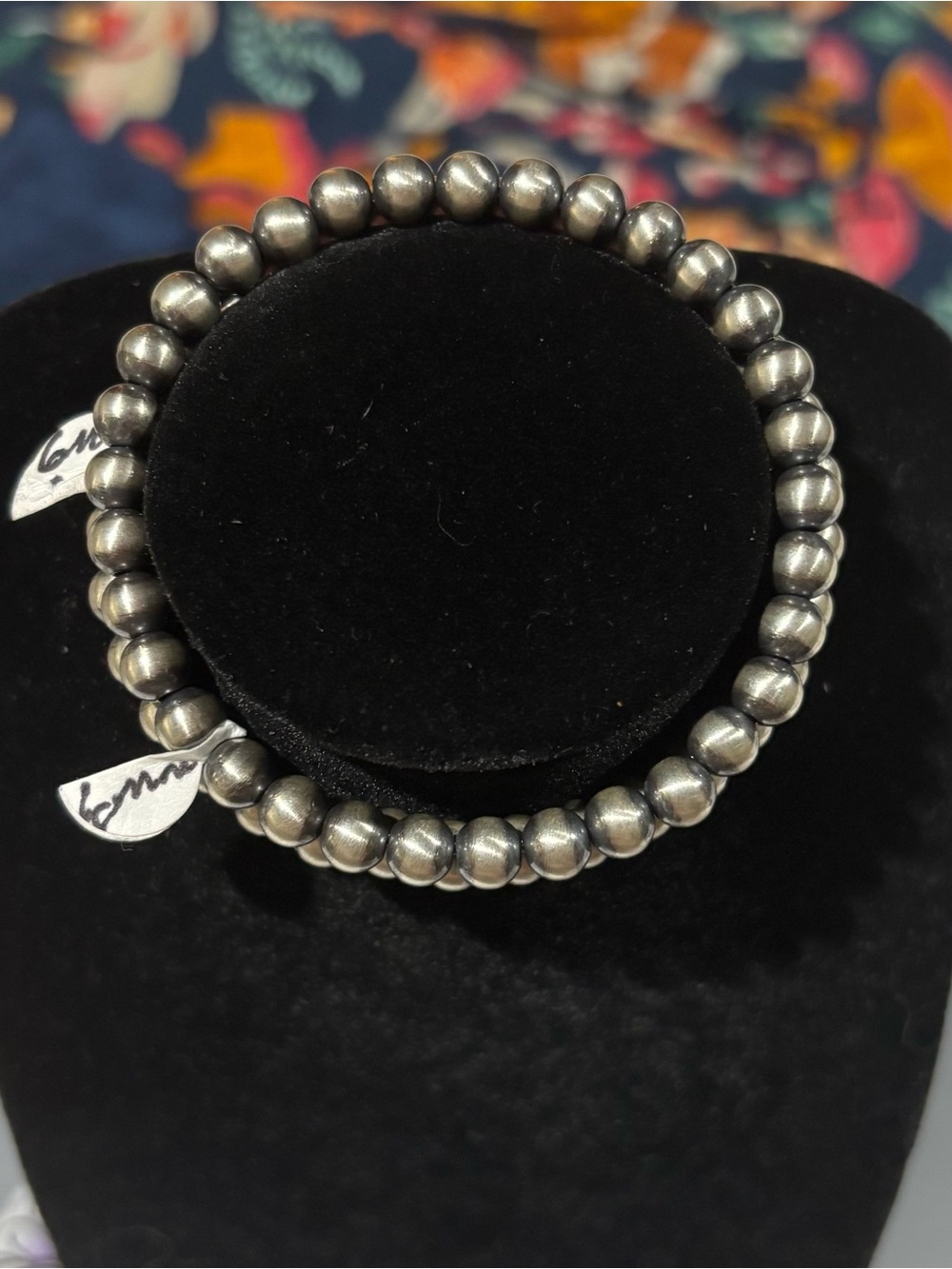 Navajo Sterling Silver Pearl Bracelets 6mm
